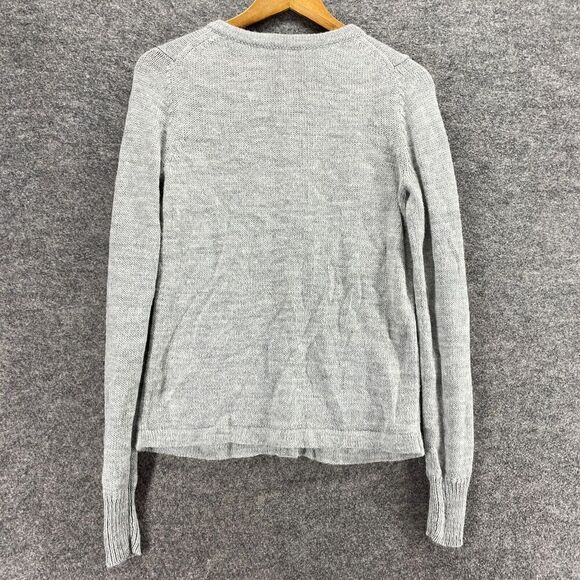 Gap Cardigan Women S Small Gray Knit Alpaca Button Up Long Sleeve Pockets Casual - Picture 2 of 8